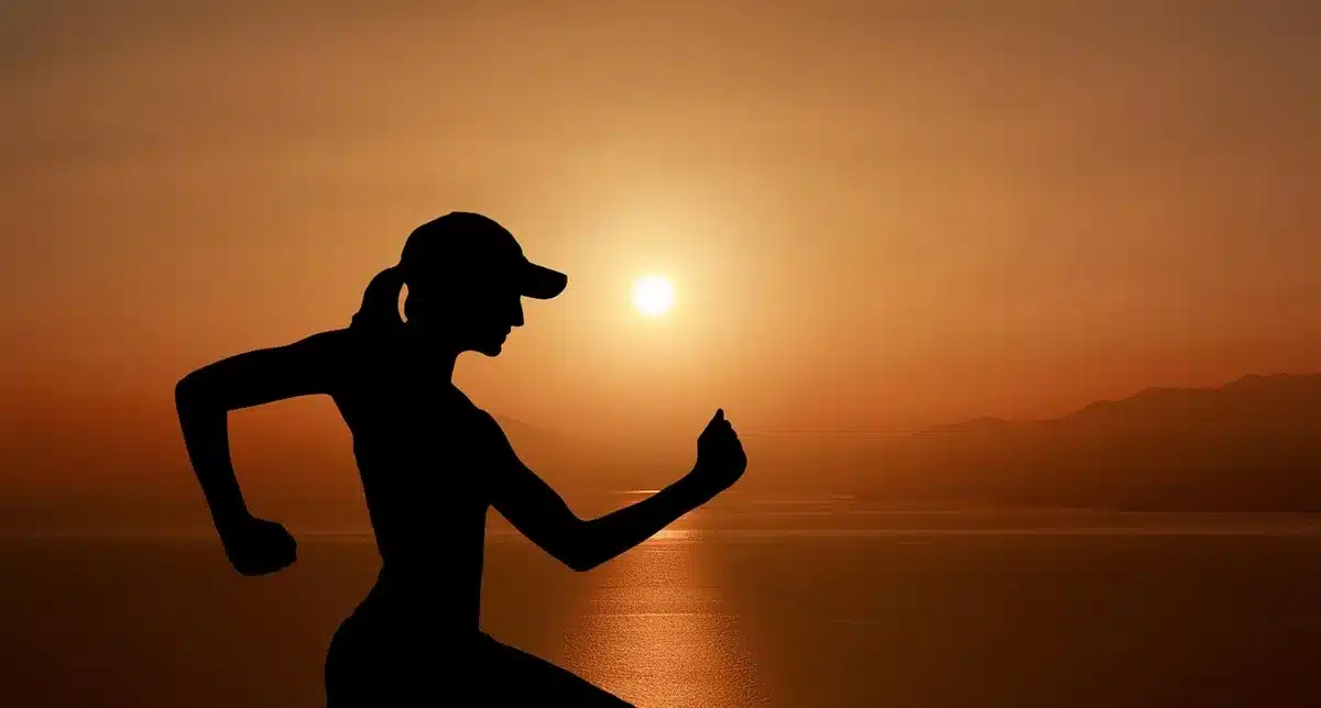 Coureur appliquant une crème solaire avant une sortie en extérieur